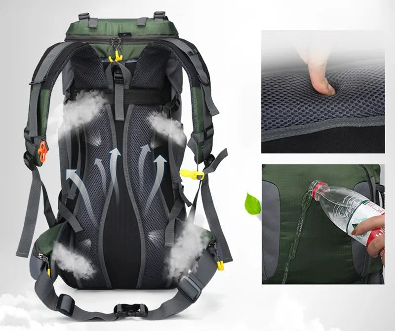 Waterproof Backpack 60L – Large Outdoor Trekking Rucksack