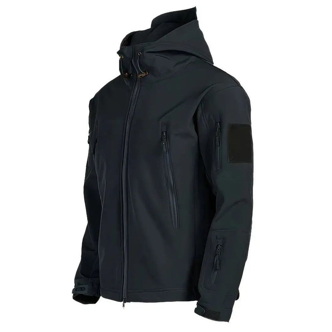 Waterproof Jacket – Men's Wind & Rainproof Hooded Coat – Black