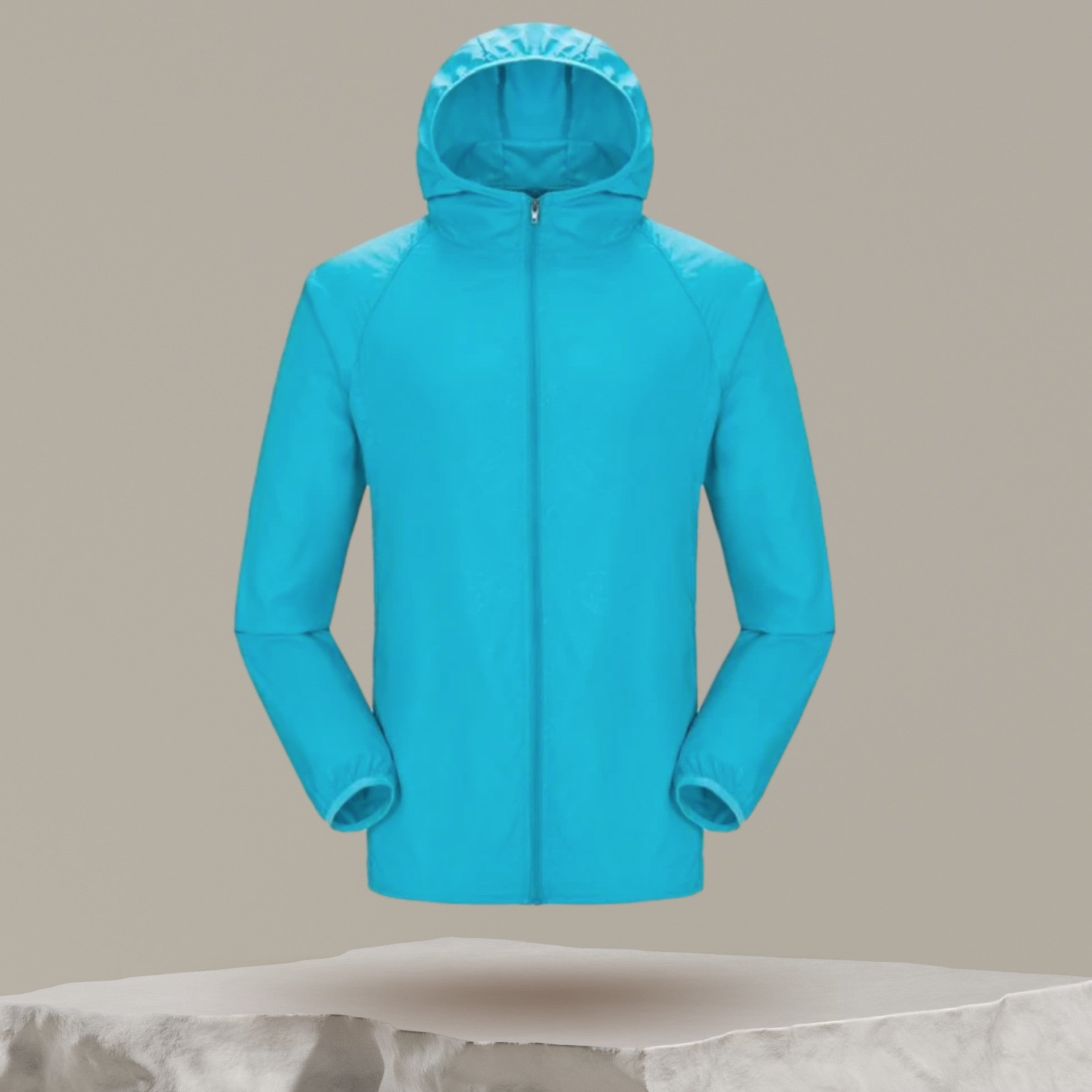 Waterproof Jacket – Windproof Packable Hiking Shell – Blue