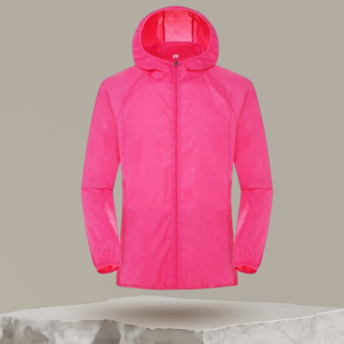 Waterproof Jacket – Windproof Packable Hiking Shell – Pink