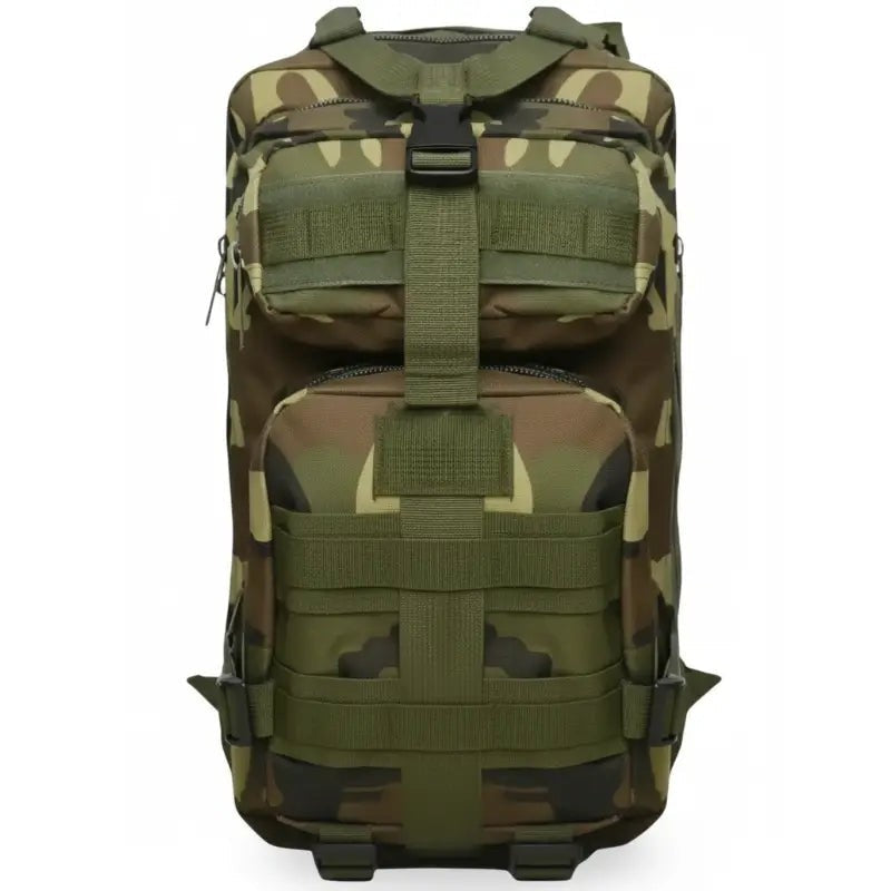 Waterproof Military Backpack 35L – 600D MOLLE Rucksack – Green Camo