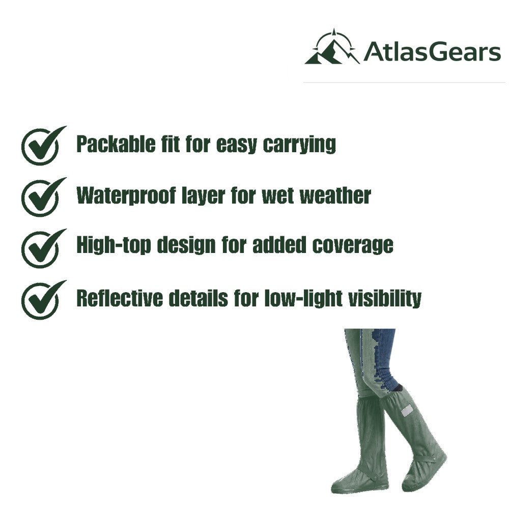Waterproof Shoe Covers – Reflective High-Top Overshoes