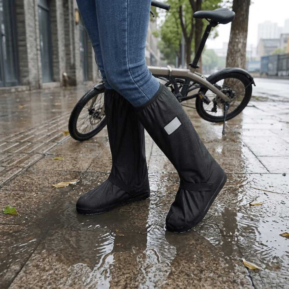 Waterproof Shoe Covers – Reflective High-Top Overshoes