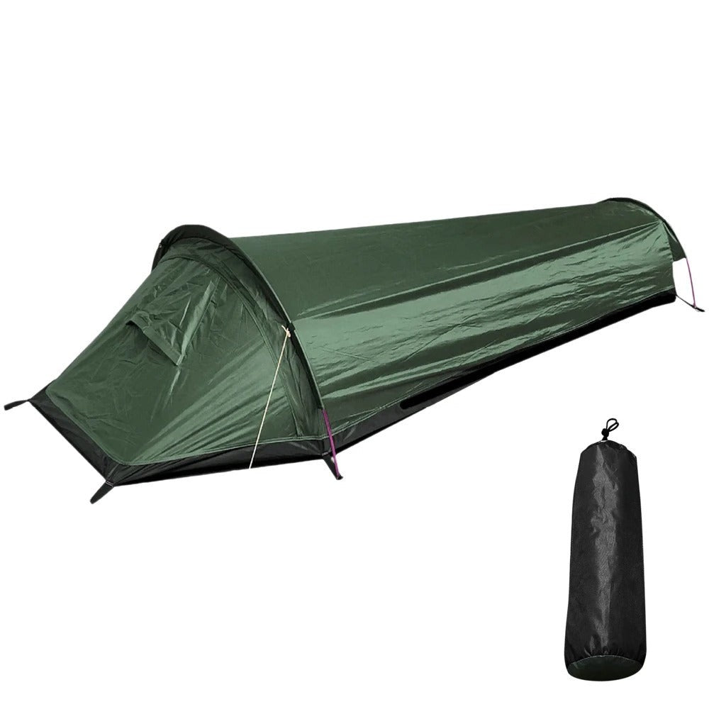 Waterproof Tent – Compact 1-Person Backpacking Tent – Green