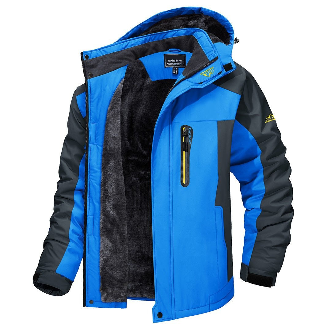 Waterproof Windbreaker Jacket – Hooded Windproof Outdoor Rain Coat – Blue