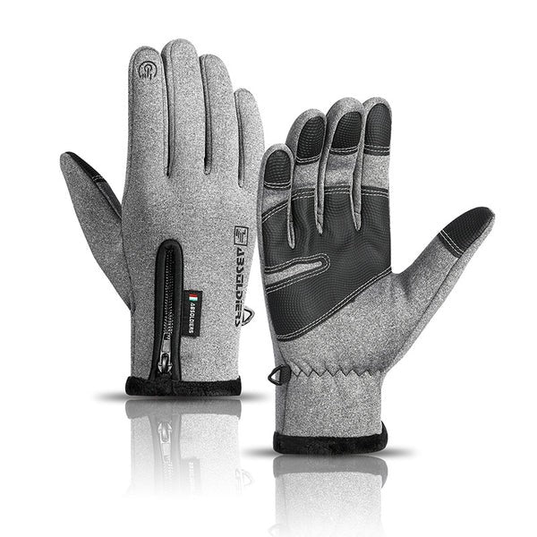 Waterproof Winter Gloves – Insulated Touchscreen Gloves – Grey