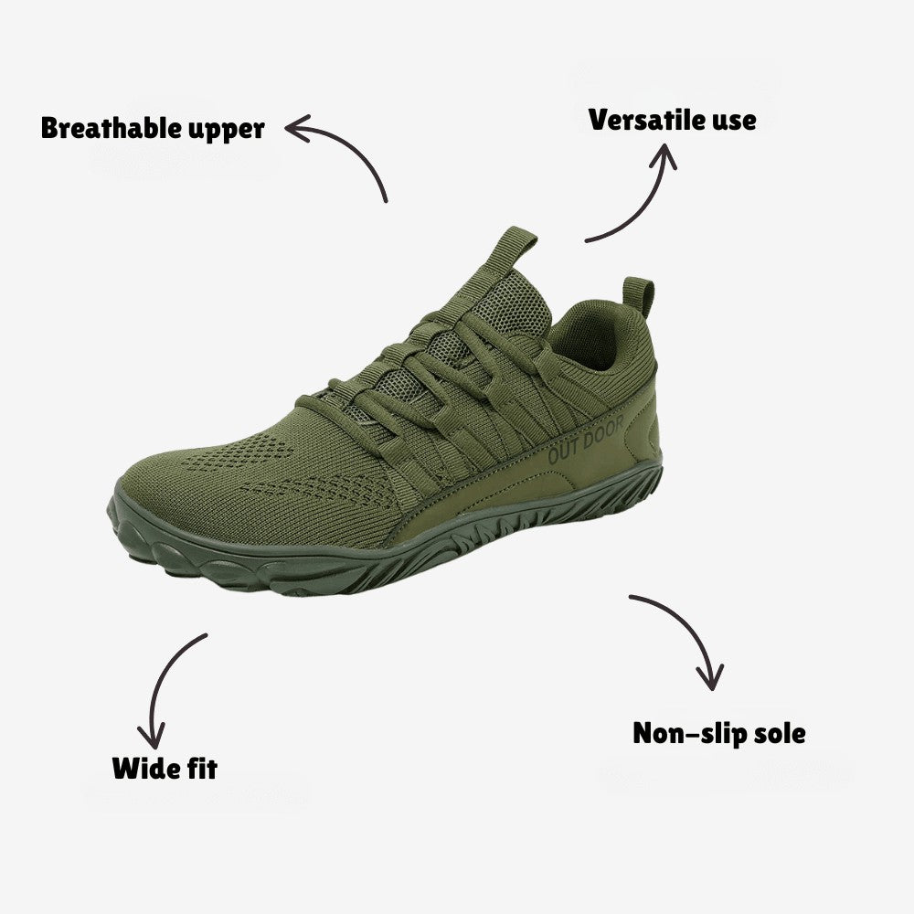 Wide-Fit Walking Shoes – Breathable Lightweight Grip Shoes