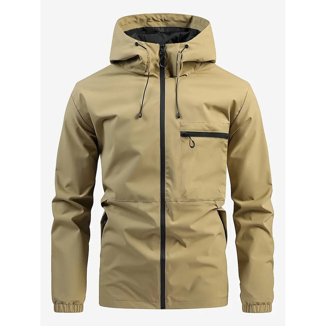 Windbreaker – Men's Waterproof Windproof Nylon Jacket – Beige
