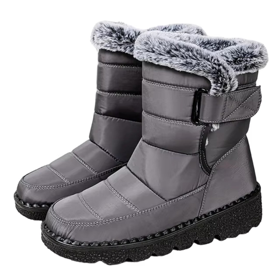 Winter Boots – Women's Thermal Lined Snow Boots – Grey