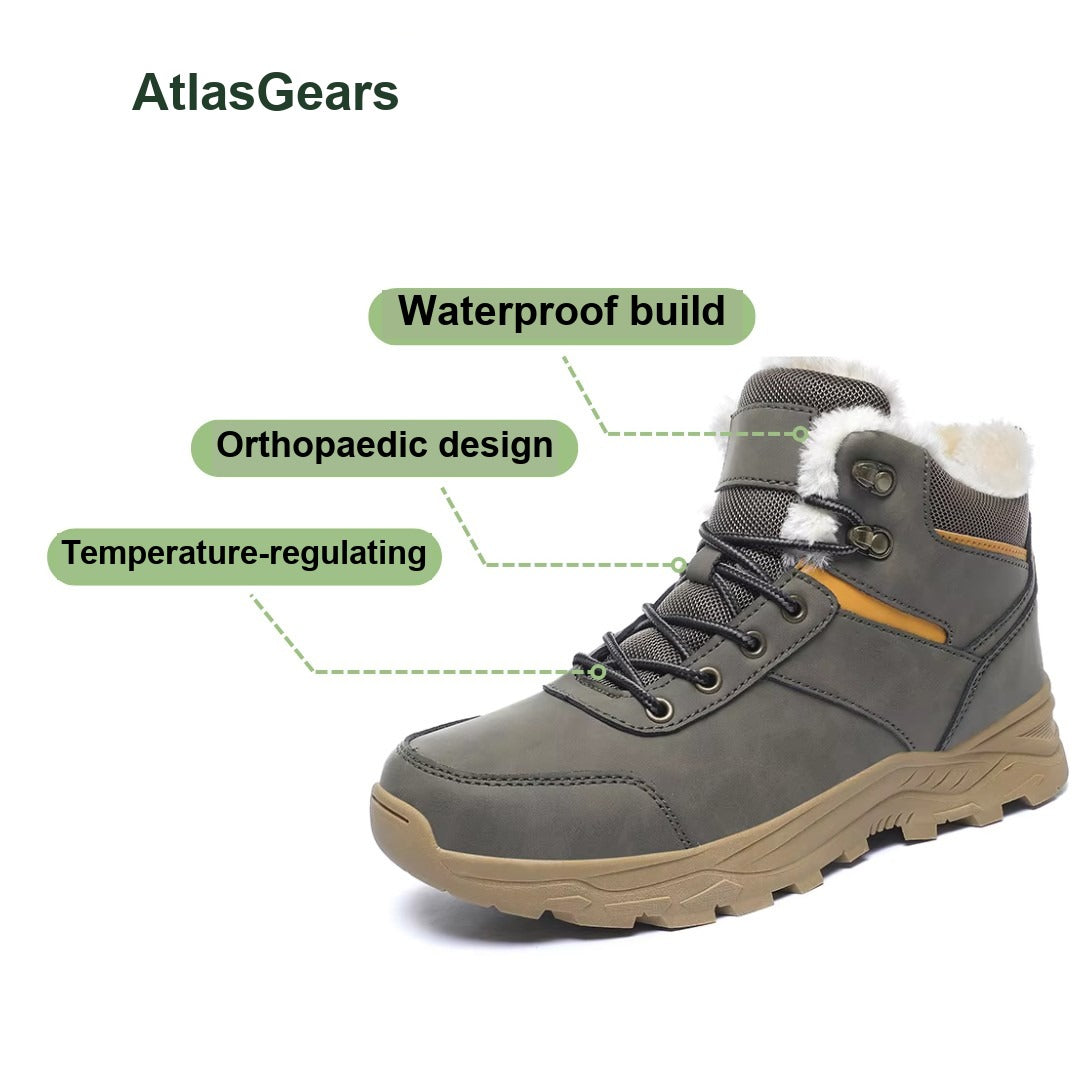 Winter Hiking Boots – Men's Plush-Lined Waterproof Boots