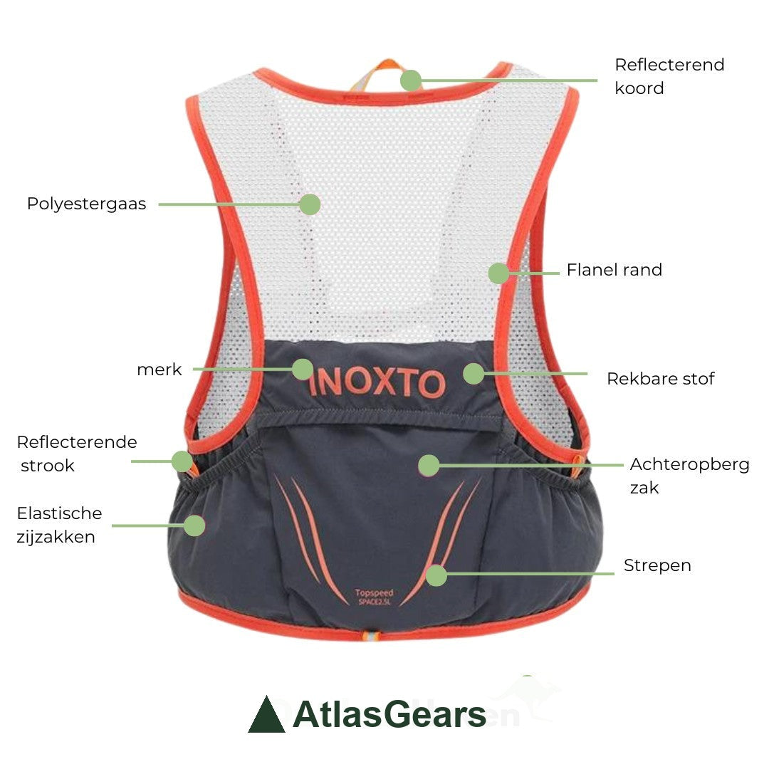 Trail Running Vest – Hydration Vest with 2 Soft Flasks