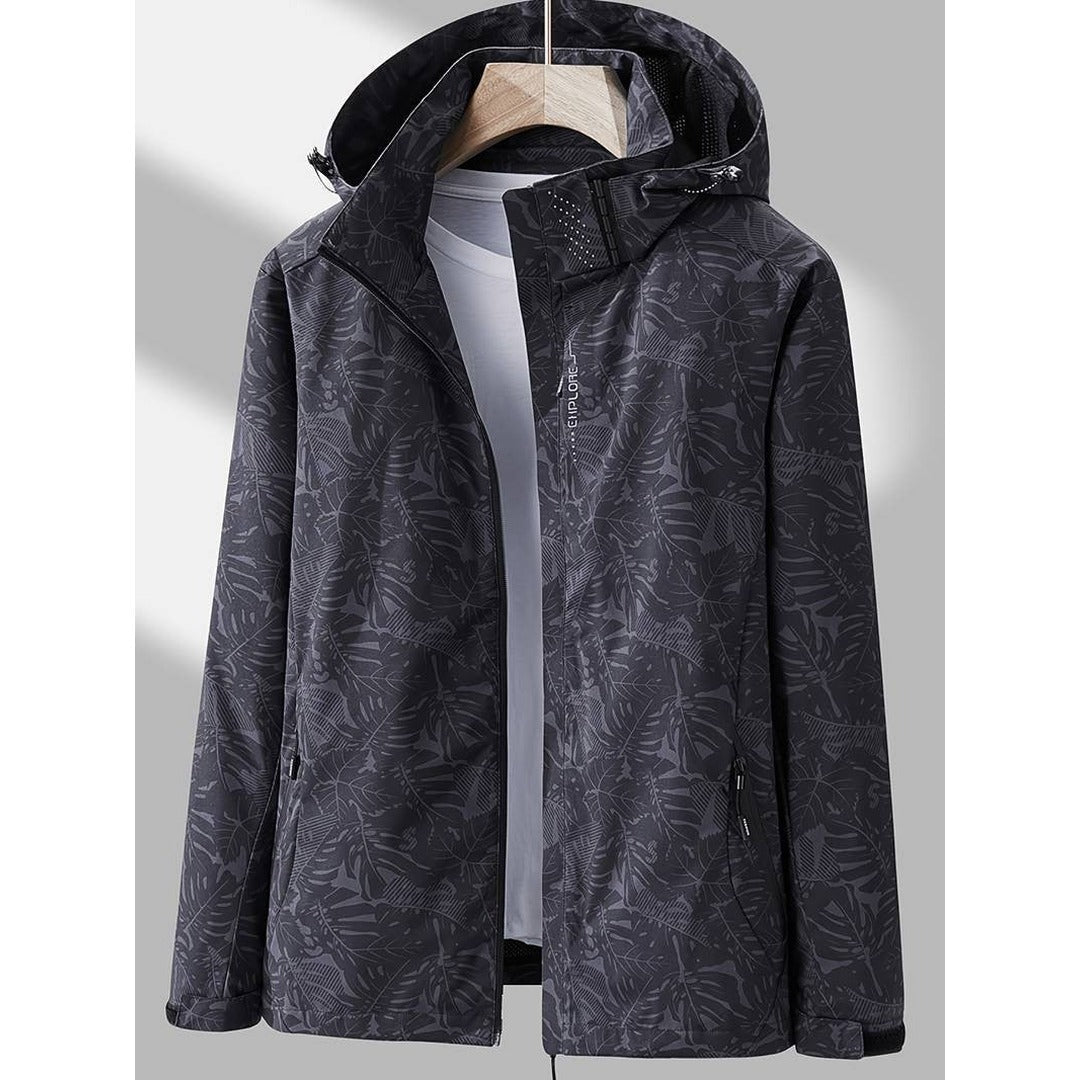 Women's Waterproof Jacket – Windproof Hooded Outdoor Rain Coat – Black
