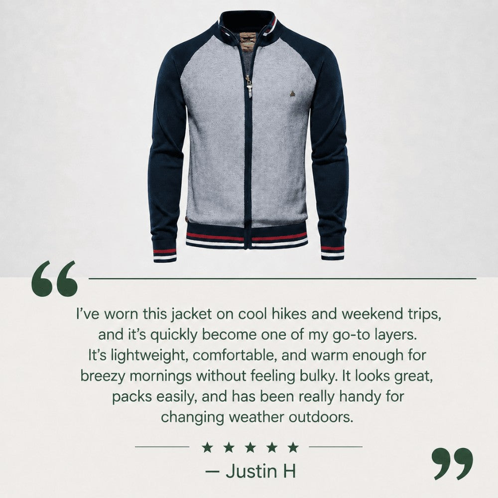 Zip Sweater – Men's Lightweight Cotton Outdoor Mid-Layer