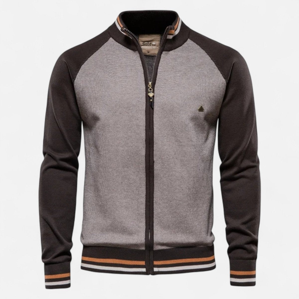 Zip Sweater – Men's Lightweight Cotton Outdoor Mid-Layer – Brown