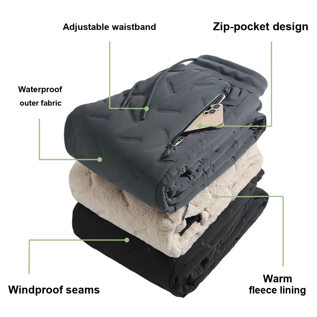 Men's Thermal Joggers – Lined Waterproof Winter Bottoms