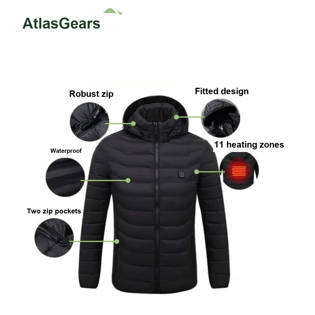Heated Jacket – USB 11-Zone Rechargeable Winter Jacket