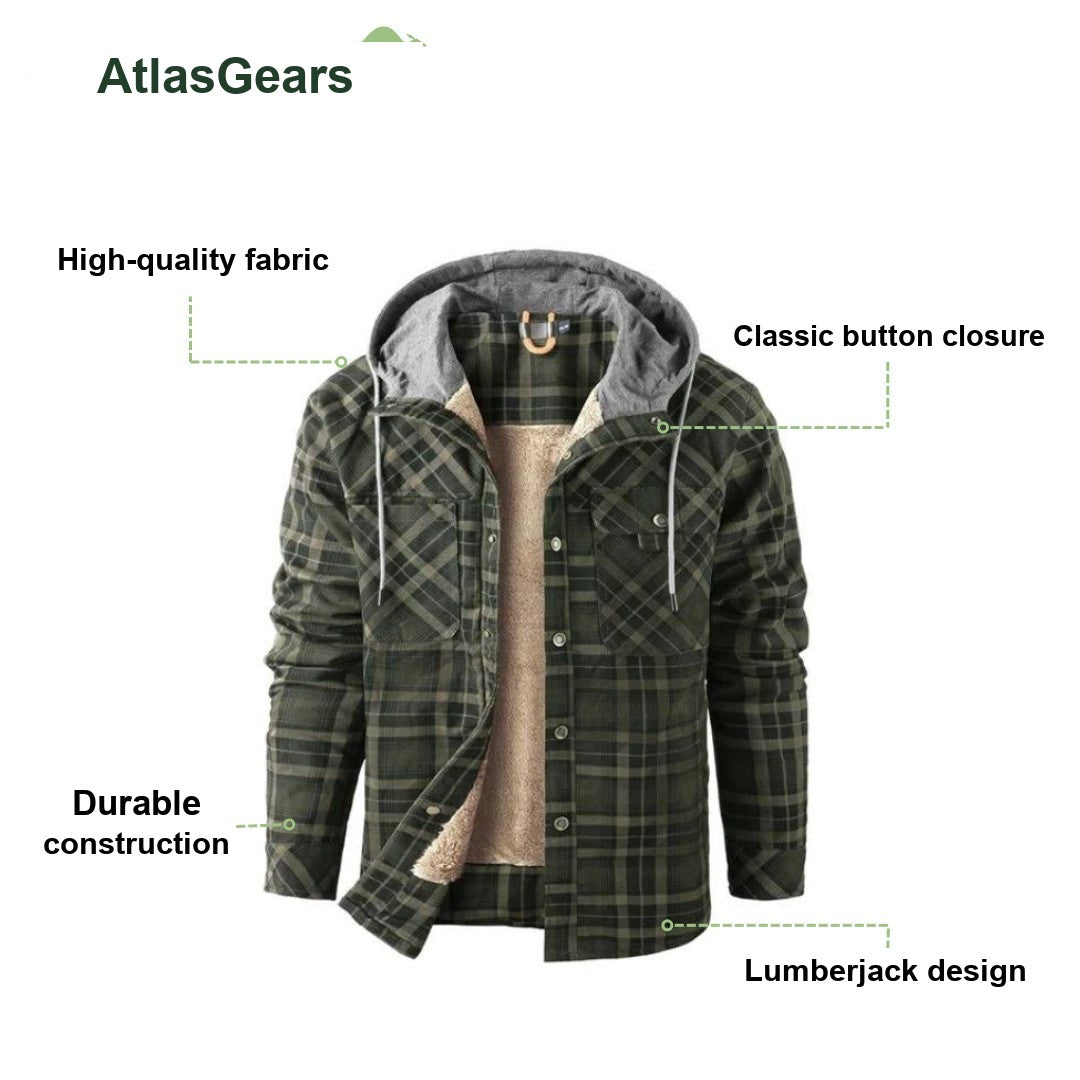 Men's Checked Jacket – Warm Autumn & Winter Overshirt