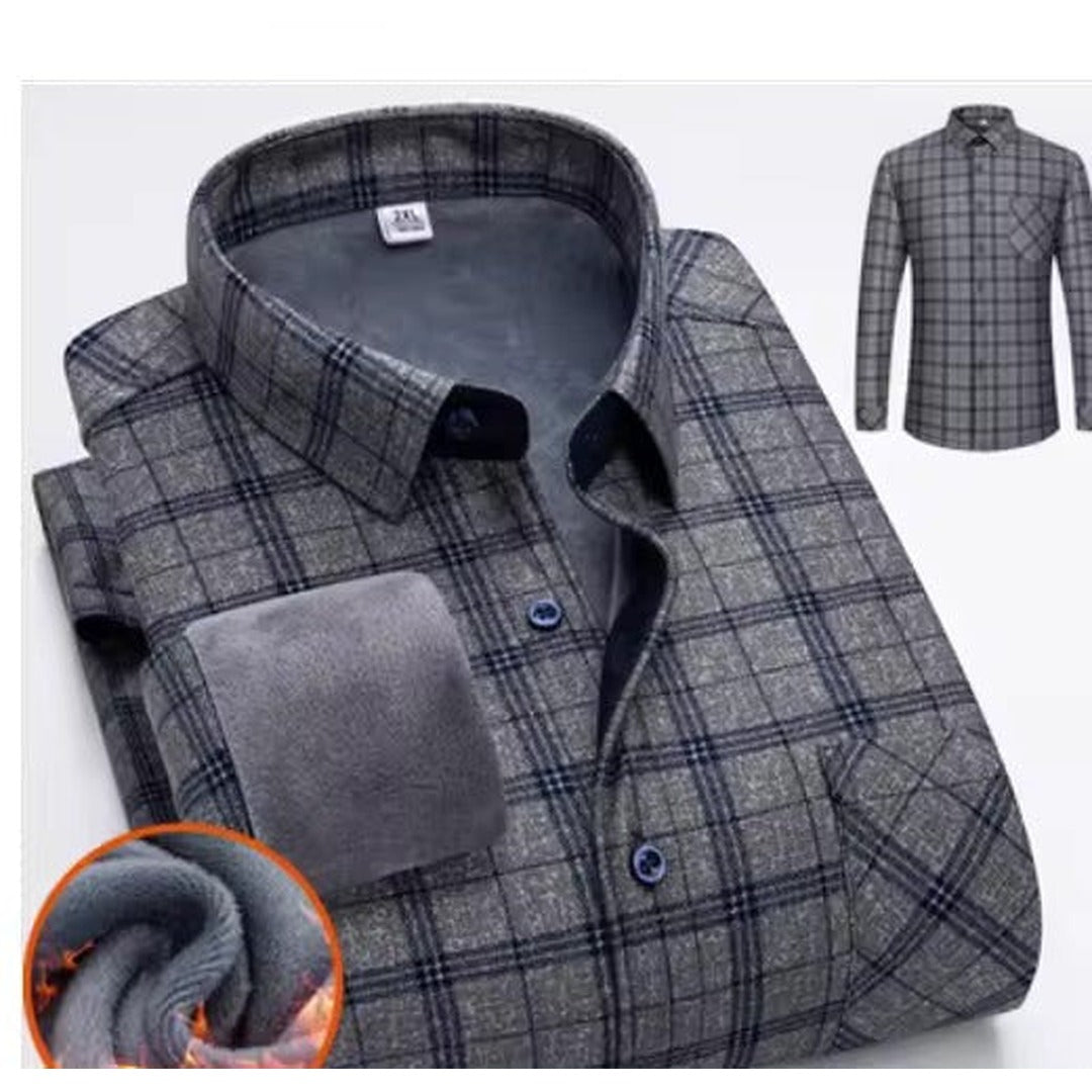 Men's Flannel Shirt – Warm Lined Checked Autumn Shirt