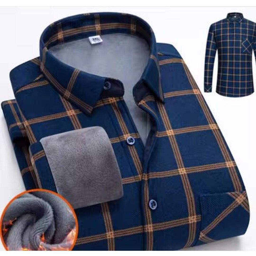 Men's Flannel Shirt – Warm Lined Checked Autumn Shirt