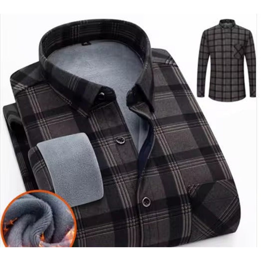 Men's Flannel Shirt – Warm Lined Checked Autumn Shirt