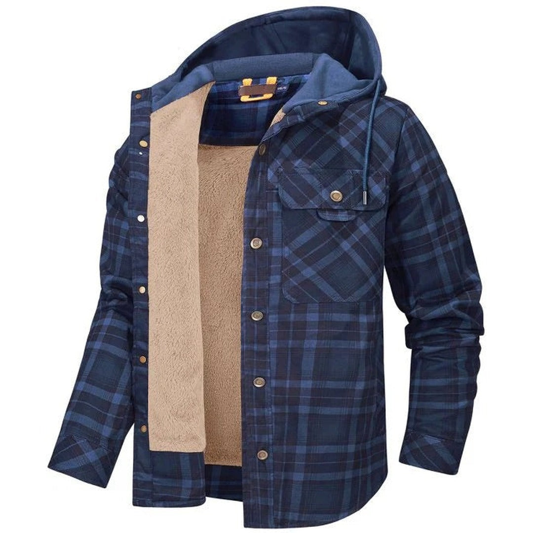 Men's Checked Jacket – Warm Autumn & Winter Overshirt