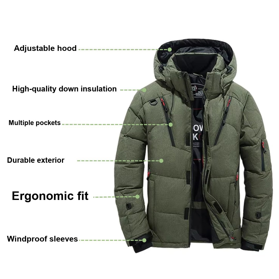 Men's Winter Down Jacket – Thermal Water-Repellent Puffer