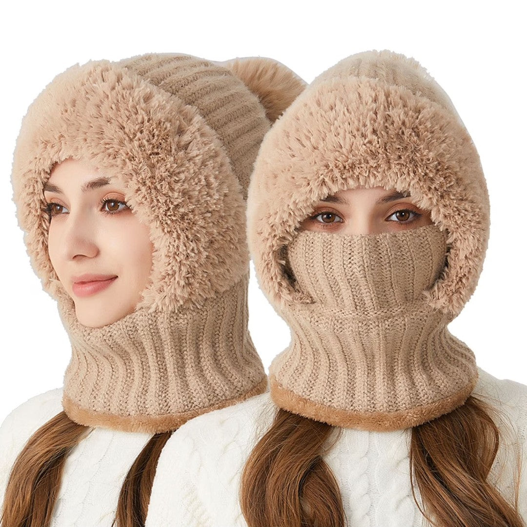 Women's Winter Balaclava – Warm Plush Ear-Flap Ski Mask