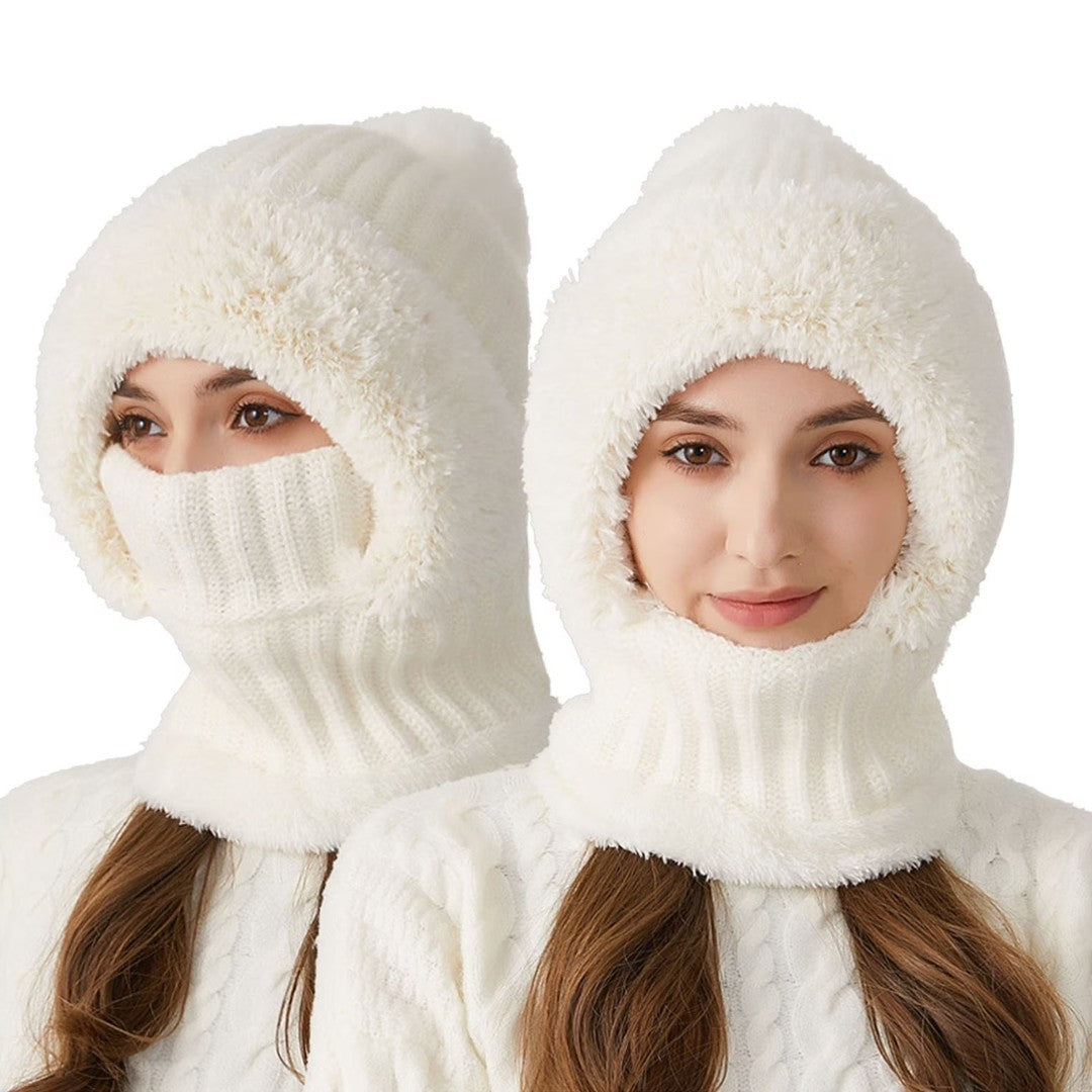 Women's Winter Balaclava – Warm Plush Ear-Flap Ski Mask