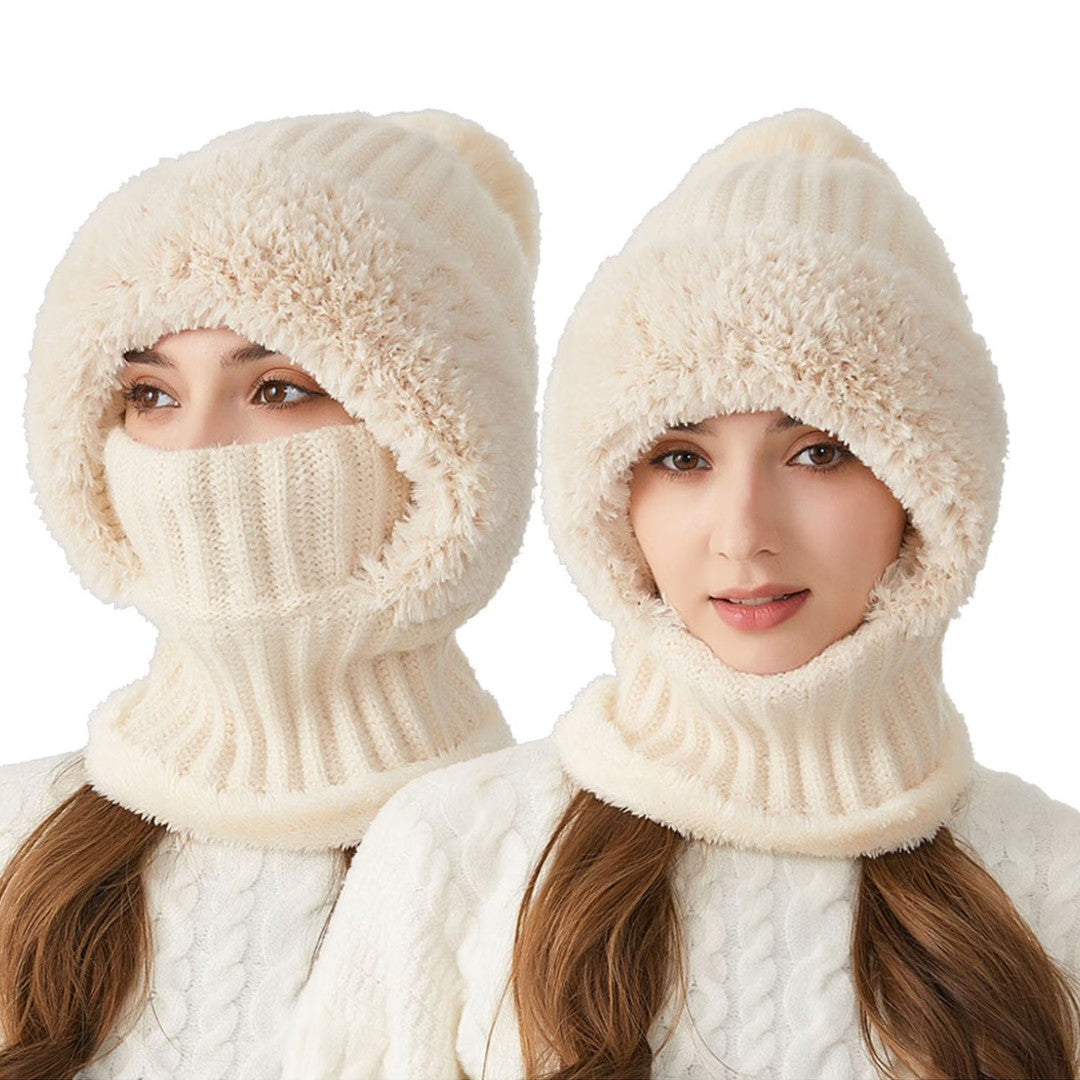 Women's Winter Balaclava – Warm Plush Ear-Flap Ski Mask