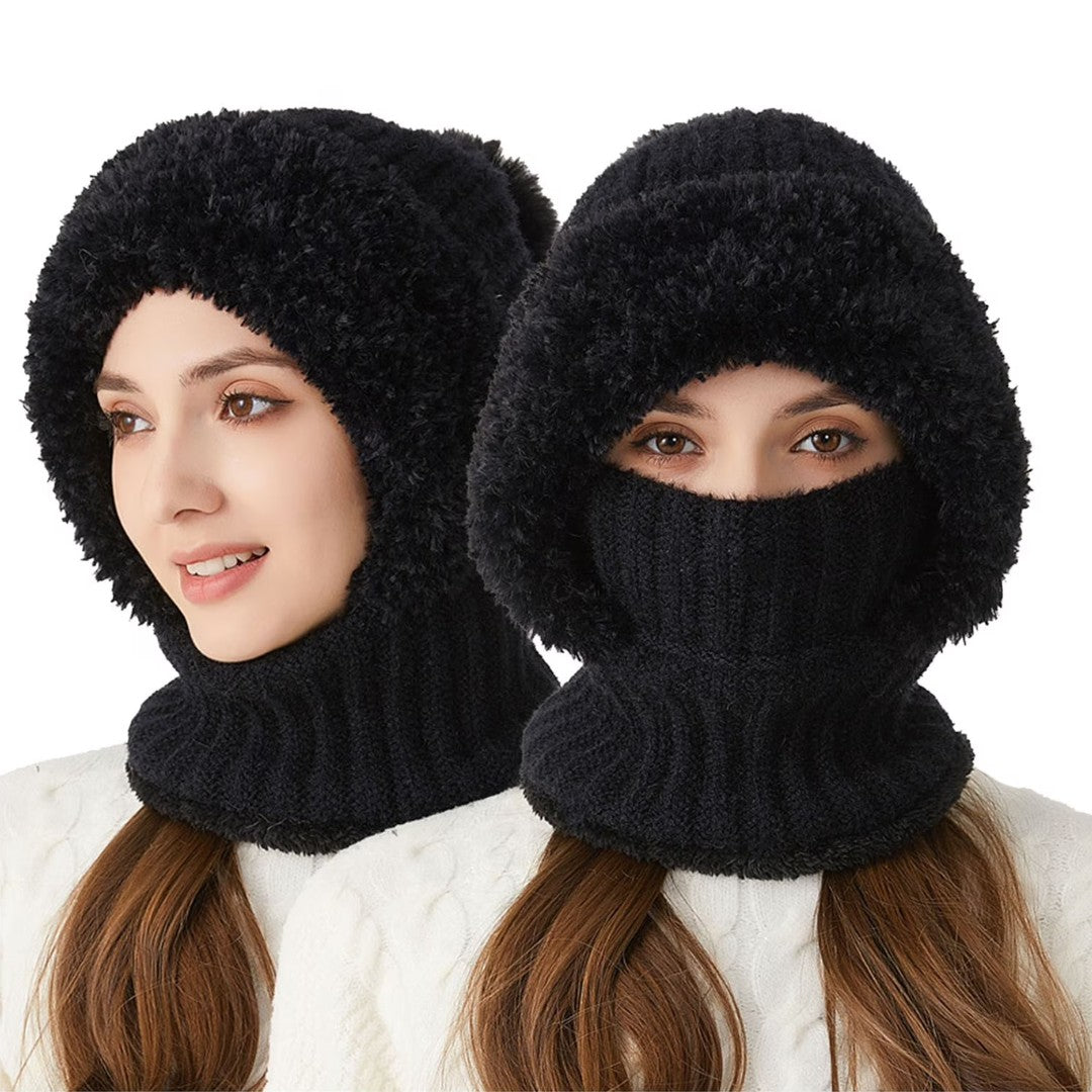 Women's Winter Balaclava – Warm Plush Ear-Flap Ski Mask