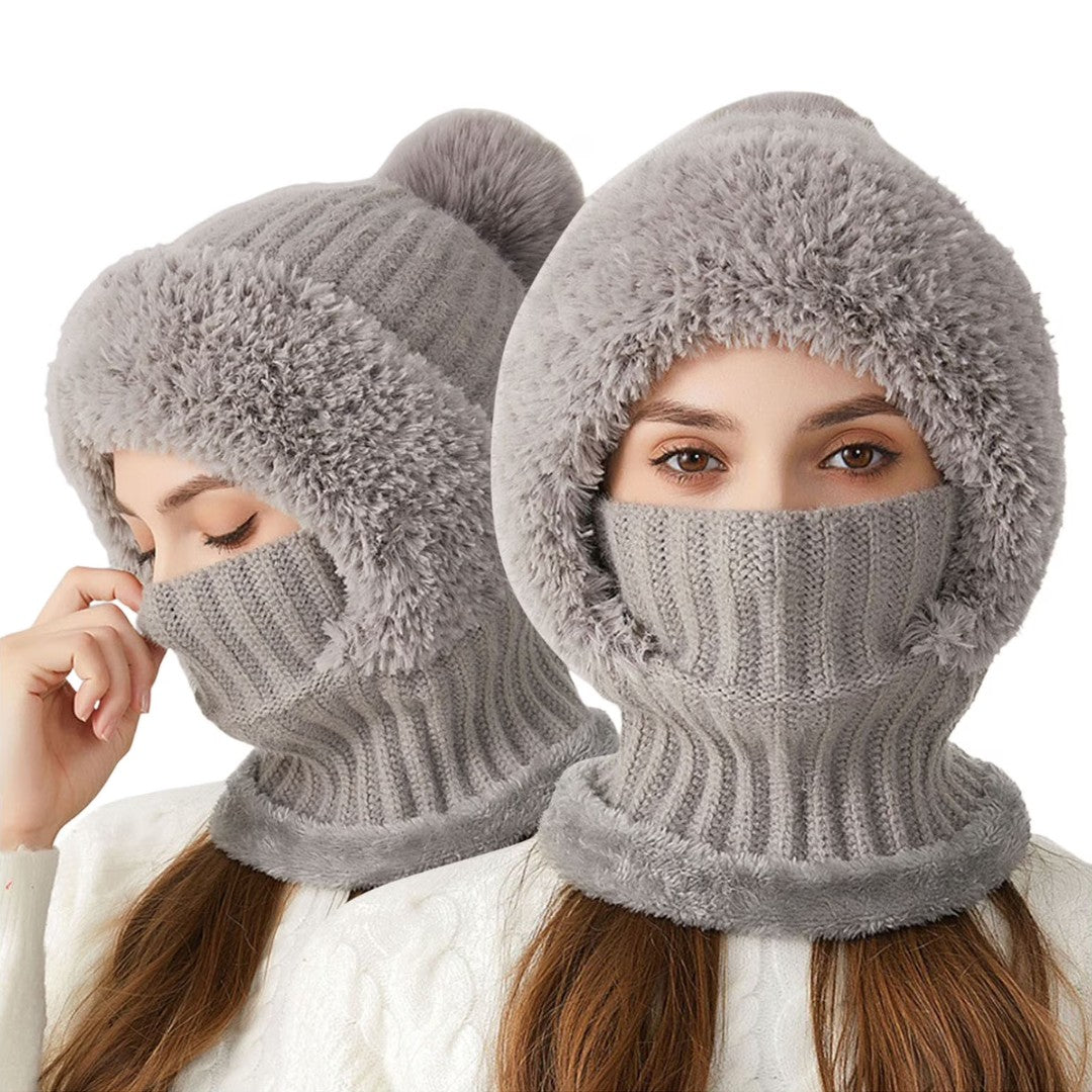 Women's Winter Balaclava – Warm Plush Ear-Flap Ski Mask