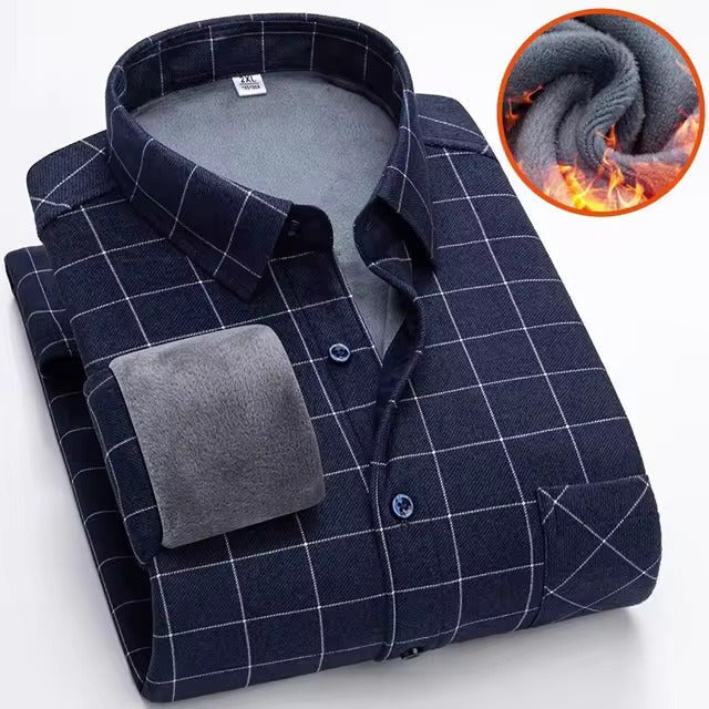 Men's Flannel Shirt – Warm Lined Checked Autumn Shirt