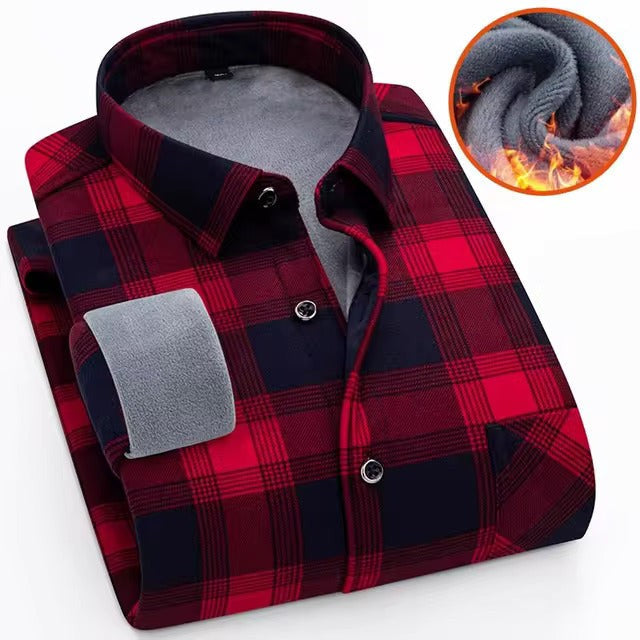 Men's Flannel Shirt – Warm Lined Checked Autumn Shirt