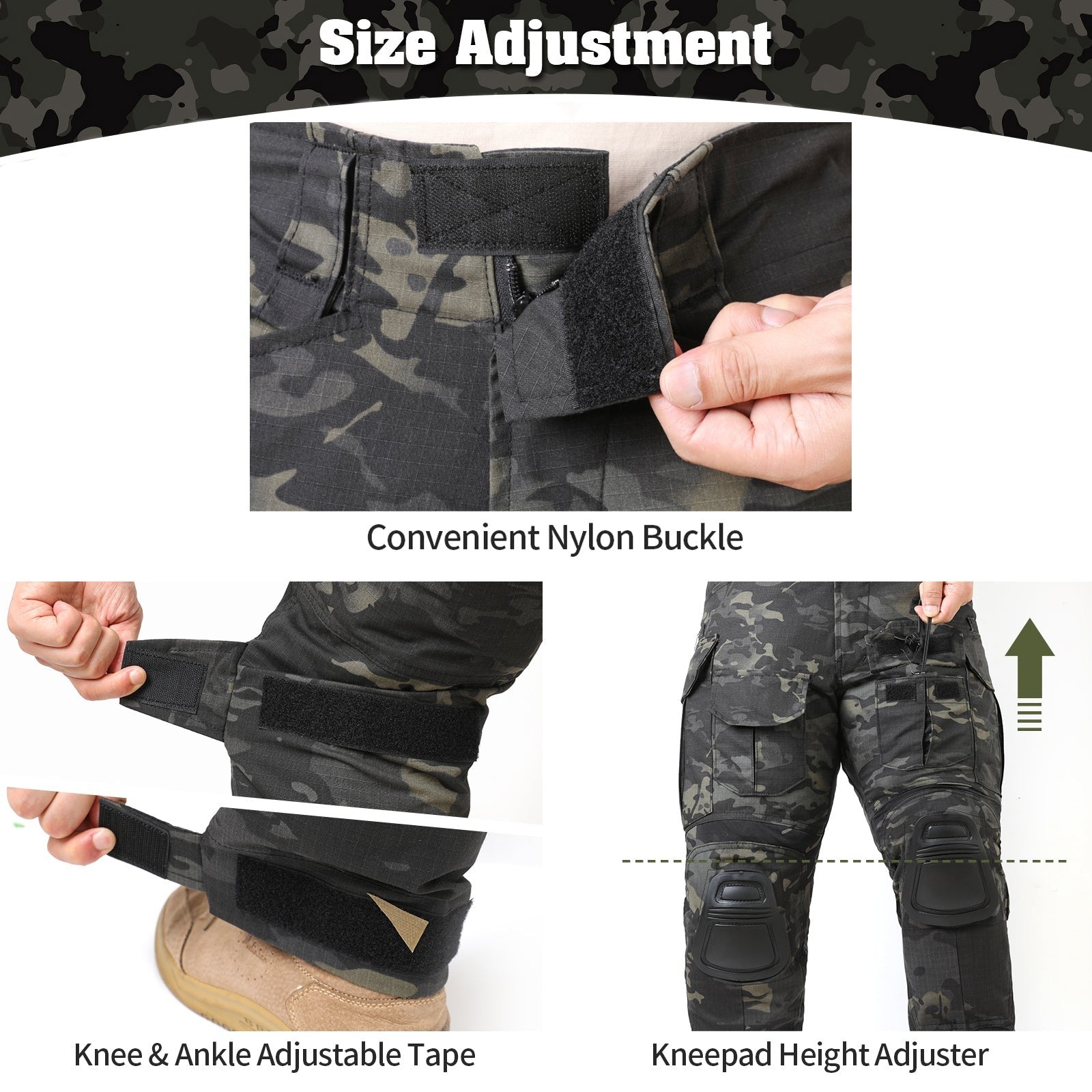 Combat Trousers with Knee Pads – Men's Rip-Stop Tactical
