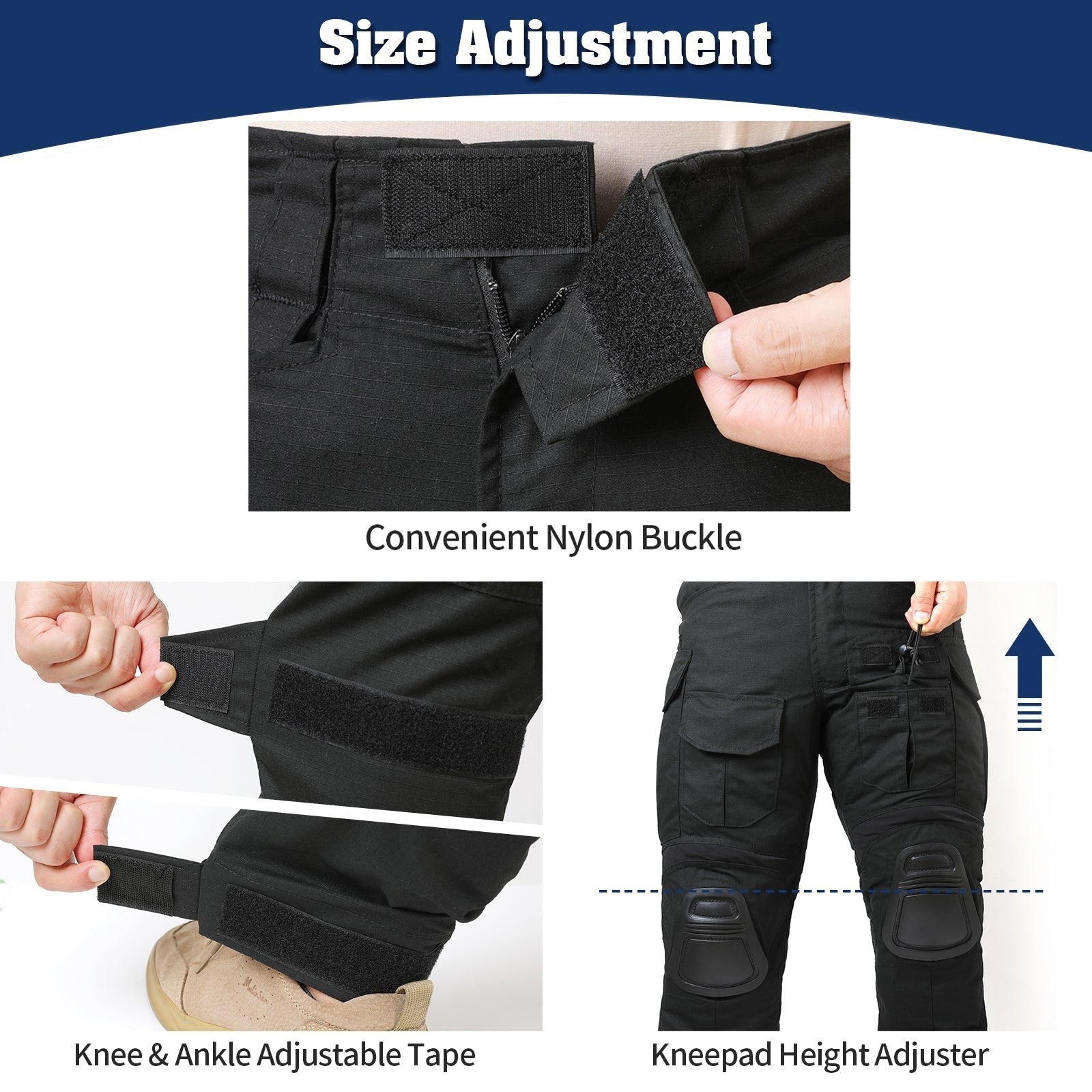 Combat Trousers with Knee Pads – Men's Rip-Stop Tactical