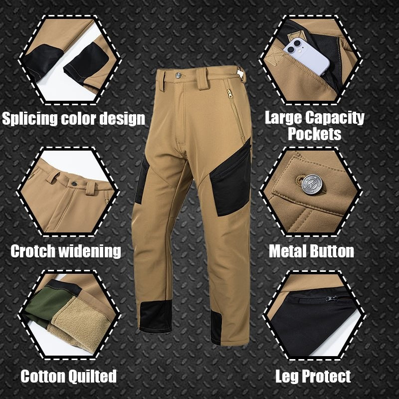 Waterproof Tactical Trousers – Men's Softshell Breathable Cargo