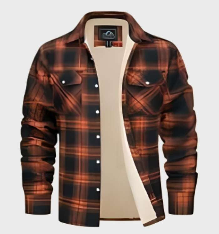 Men's Flannel Jacket – Vintage Fleece-Lined Overshirt Shacket