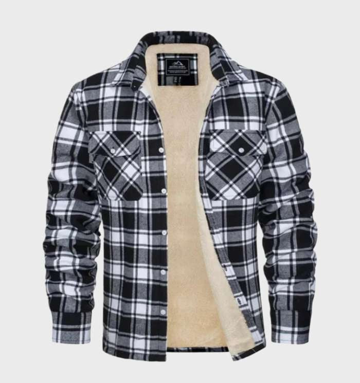 Men's Flannel Jacket – Vintage Fleece-Lined Overshirt Shacket