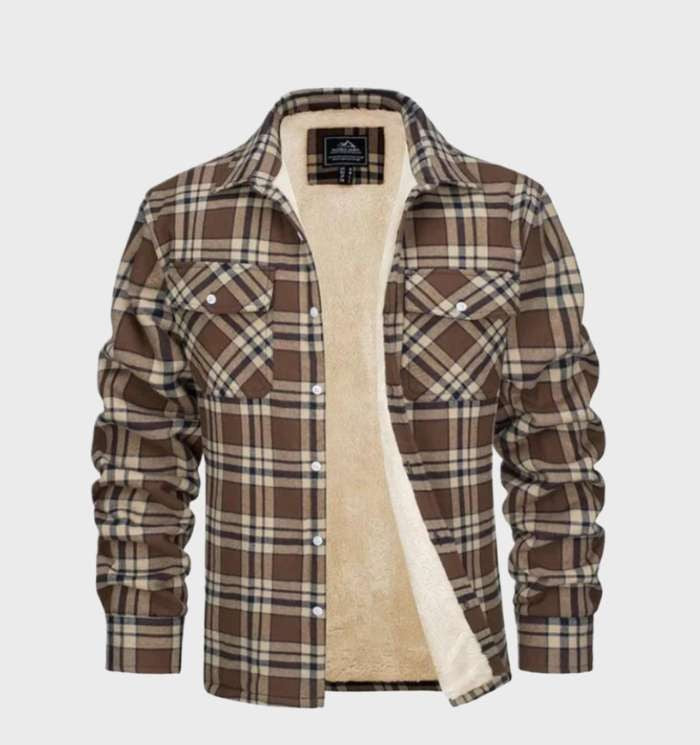 Men's Flannel Jacket – Vintage Fleece-Lined Overshirt Shacket