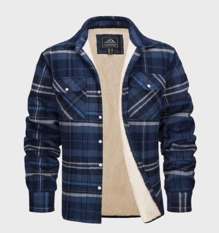 Men's Flannel Jacket – Vintage Fleece-Lined Overshirt Shacket