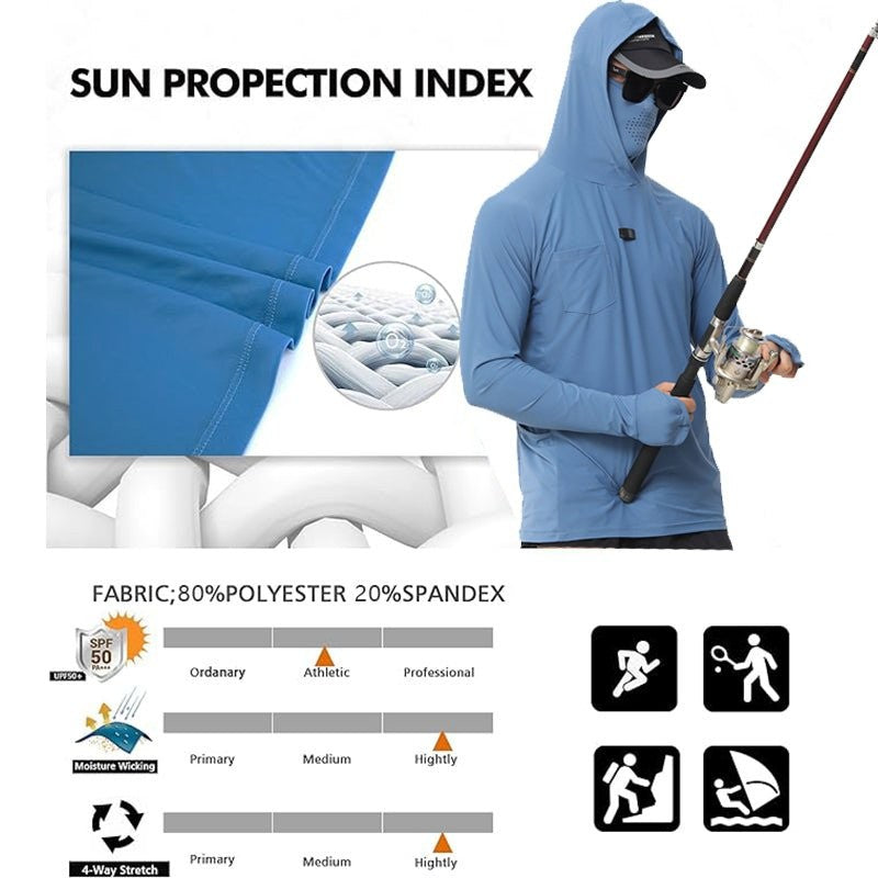 Sun Shirt – UPF 50+ Quick-Dry Hooded Fishing Shirt