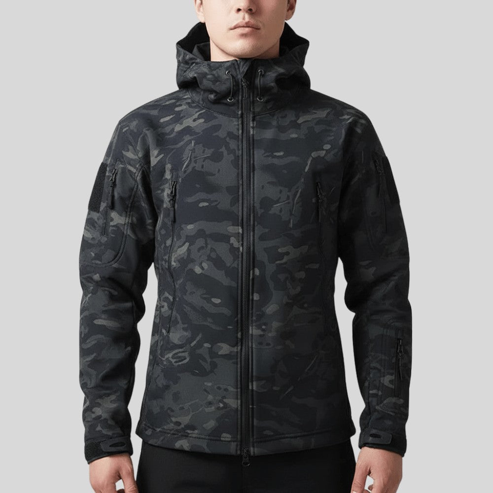 Men's Softshell Hiking Jacket – Fleece-Lined Windproof Jacket