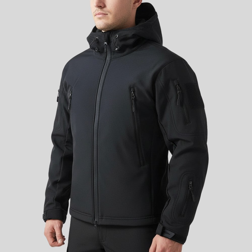 Men's Softshell Hiking Jacket – Fleece-Lined Windproof Jacket