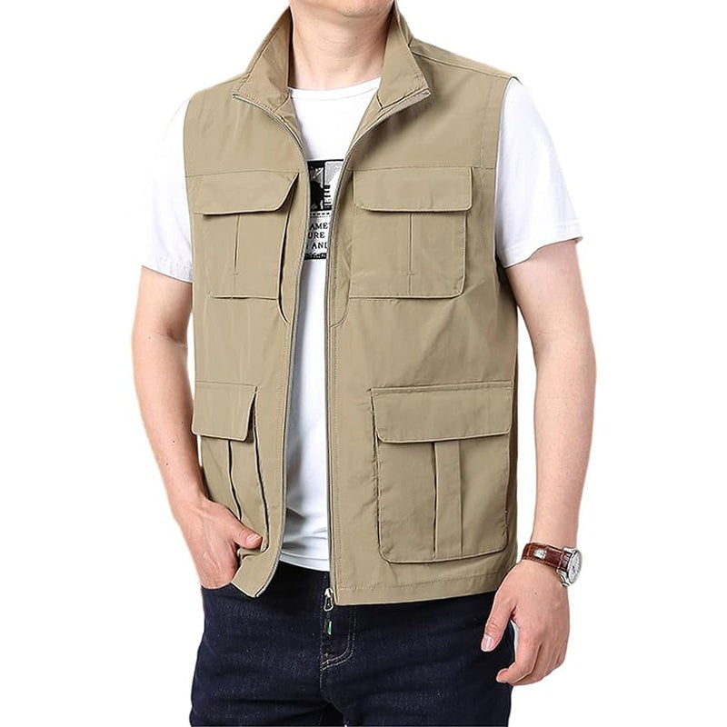 Travel Work Vest – Men's Lightweight Breathable Utility Vest