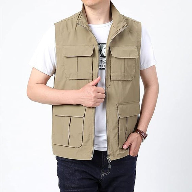 Travel Work Vest – Men's Lightweight Breathable Utility Vest