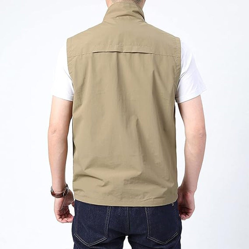 Travel Work Vest – Men's Lightweight Breathable Utility Vest