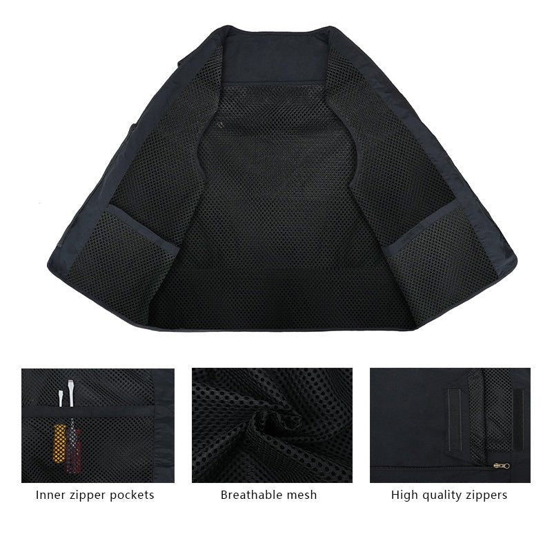 Fishing Vest – Men's Lightweight 16-Pocket Utility Vest