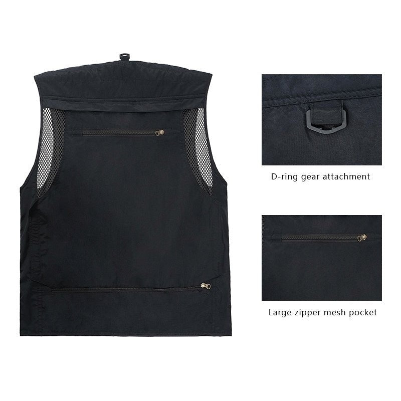 Fishing Vest – Men's Lightweight 16-Pocket Utility Vest