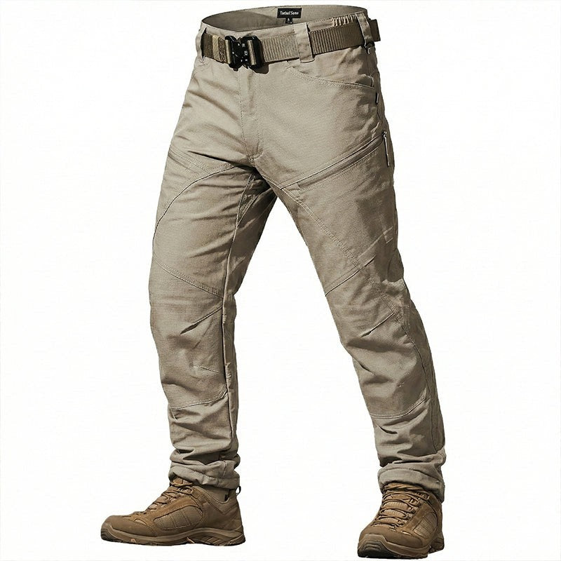 Tactical Trousers – Men's Khaki Stretch Cargo Combat