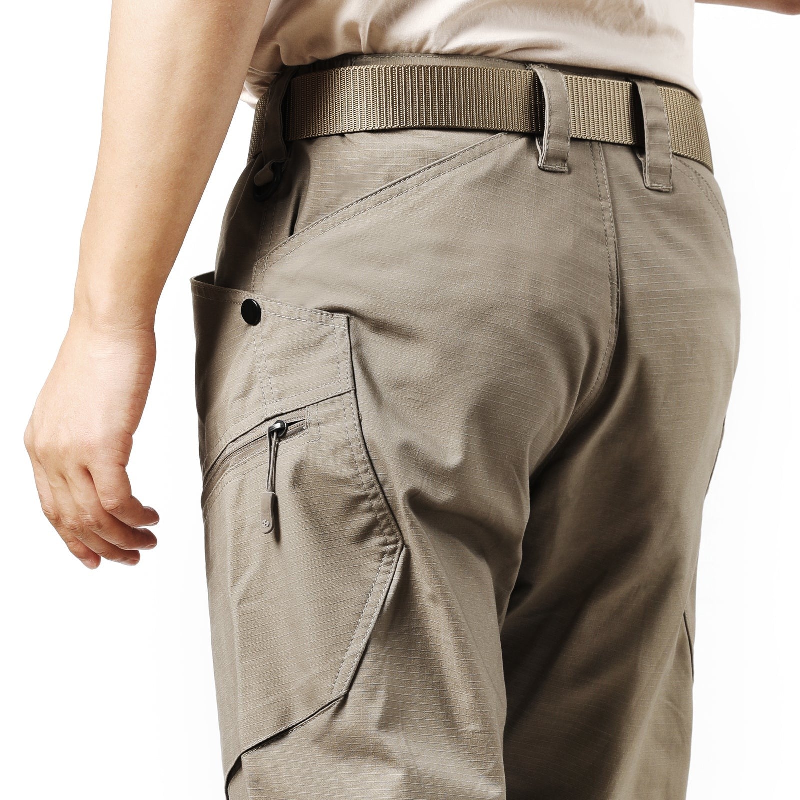 Tactical Trousers – Men's Khaki Stretch Cargo Combat